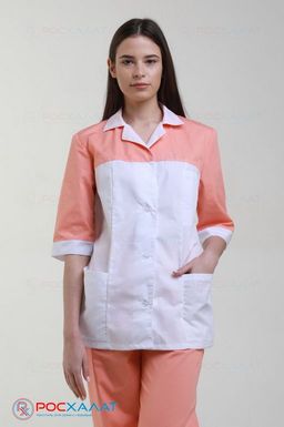 Женский медицинский костюм с отделкой, куртка и брюки КМТ-02
