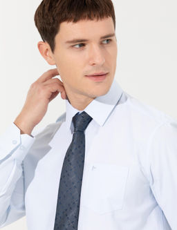 A__k Mavi Regular Fit Uzun Kollu Basic G_mlek