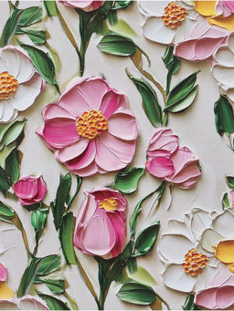 Цена за 10 шт. Бумага упаковочная глянцевая «Цветочная поляна», 70 × 100 см