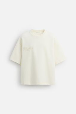 EMBOSSED SLOGAN T-SHIRT - Zara фото 5