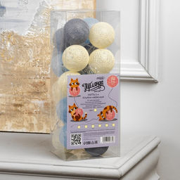 Гирлянда Нить 5 м с насадками Клубки небесные, IP20, прозрачная нить, 20 LED, свечение тёплое белое, 220 В - Luazon lighting фото 7