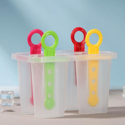 Форма для мороженого Доляна Симпл, 12.5?7?10 см, 4 ячейки, 50 мл, пластик, прозрачная