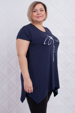 Арт. 3673 Футболка женская 46-56 (6 шт) Цвет:темно-синий - Калинка фото 2
