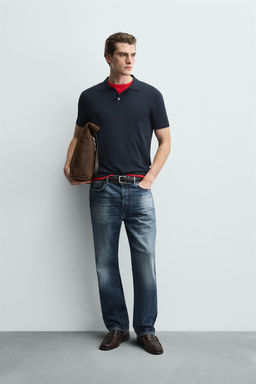 POLO PUNTO REGULAR FIT / Marino