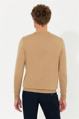 Мужской светло-коричневый меланжевый свитер Неожиданная скидка в корзине - U.s. polo assn фото 5