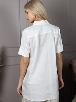 Рубашка блузка лен 57%, вискоза 43%