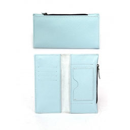 Портмоне женское Croco-ПР-1052 натуральная кожа 3 отд, 5 карм, голубой св флотер (20) 262763