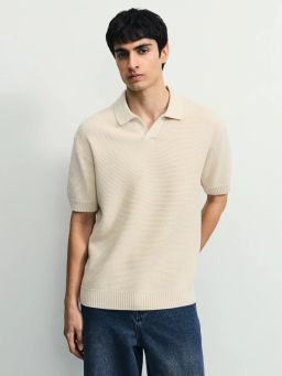 Джемпер поло фактурной вязки / Zarina  фото 4