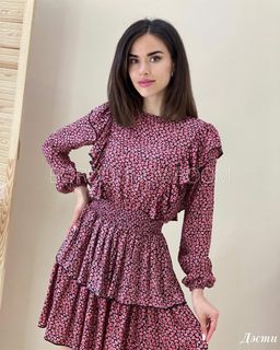 Платье Дэсти (бордовый) Турция - Nadi bordo фото 7