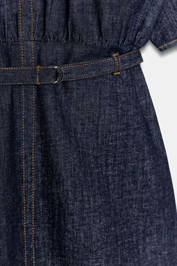 VESTIDO Z1975 CORTO DENIM CINTUR?N / Azul - Zara фото 9