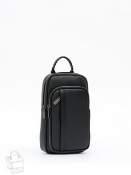 Рюкзак мужской кожаный 1102H black Heanbag в Новосибирске