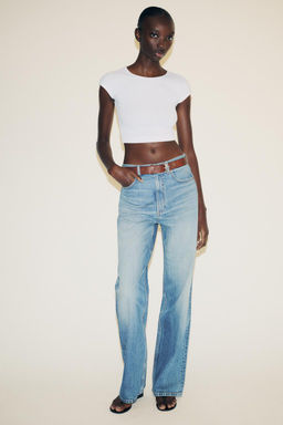 COTTON MODAL CROP T-SHIRT - Zara фото 7