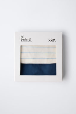 TWO-PACK OF PLAIN AND STRIPED T-SHIRTS - Zara фото 5