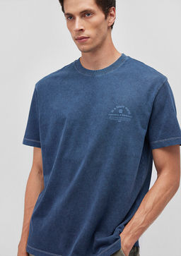 Bask?l? Lacivert Tisort