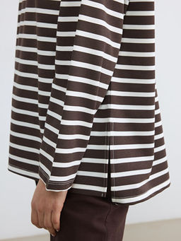 ?izgili Oversize Kad?n Sweatshirt Tunik