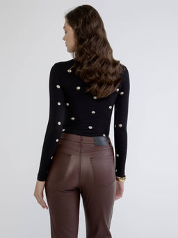 CONTE Боди из визкозы в крупный горошек LBD 2900 black-dots - Conte elegant фото 4