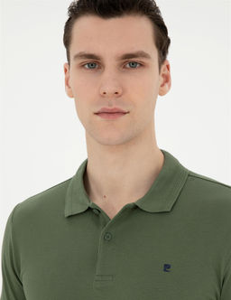Haki Slim Fit Basic Ti__rt