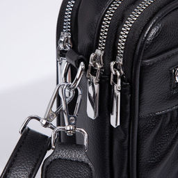 Сумка кросс-боди на молнии, цвет чёрный - Simaland фото 6