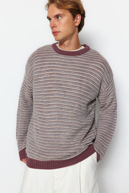 Trendyolmilla Man Camel Regular Bisiklet Yaka Jakarl? Kazak TMNAW22KZ0658  фото 16