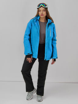 Горнолыжная куртка женская зимняя синего цвета 7015_1S - Chunmai фото 11