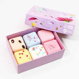 Набор бурлящих кубиков для ванны Сияй от счастья!, 6 шт по 70 г - Чистое счастье фото 4