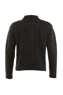 Antrasit Genis Kal?p Yumusak Dokulu Triko Kazak TWOAW21KZ2635