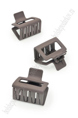 Крабики для волос матовые 5*4,5 см (10 шт) SF-7985, капучино