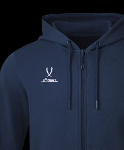 Флисовое худи на молнии JOGEL ESSENTIAL Cotton Fleece FZ Hoodie, темно-синий, детский  фото 4