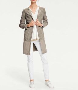 Кожаное пальто, песочное - Linea tesini фото 3