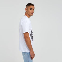 Футболка мужская KAFTAN «Лев», размер 56, хлопок 100%, белая