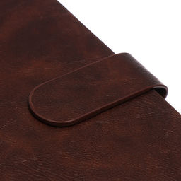 Ежедневник недатированный А5, 80 листов, в клетку, на гребне, обложка кожзам, с хлястиком, коричневый - Simaland фото 5