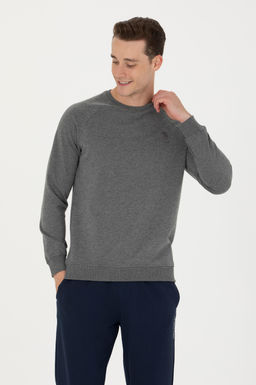 U. S. Polo Assn / Мужской базовый свитшот антрацитовый меланж - U.s. polo assn фото 14