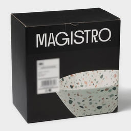 Салатники Magistro Terazzo, 1.4 л, 20×9 см, набор 2 шт., фарфор, белые