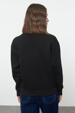 TRENDYOLMILLA Bordo Kal?n Ici Polarl? Yar?m Bal?kc? Yaka Relaxed/Rahat Kal?p Orme Sweatshirt TWOAW20SW0584  фото 22