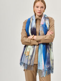 Палантин жен. виск+шерсть 70х195 LG33-600-11