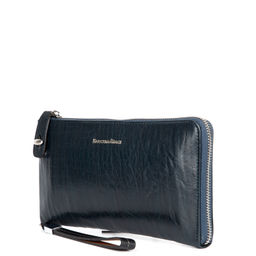 10354-2 d blue, мужской кожаный клатч Barcelo Biagi