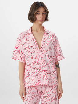 Комплект женский домашний розовый с надписями - Mark formelle фото 3