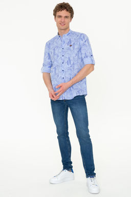 U. S. Polo Assn Мужская синяя рубашка с длинным рукавом - U.s. polo assn фото 19