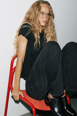 TRF STRAIGHT LOW-RISE JEANS - Zara фото 8