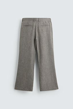 TEXTURED FLARE FIT TROUSERS - Zara фото 9