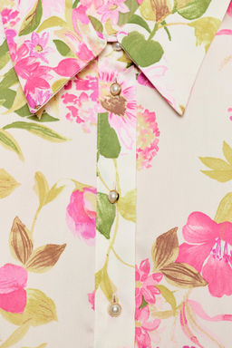 CAMISA SATINADA ESTAMPADO FLORAL / Multicolor - Zara фото 9