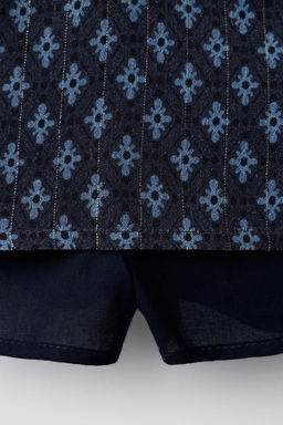BERMUDA SKORT WITH SHINY FLORAL PRINT - Zara фото 4