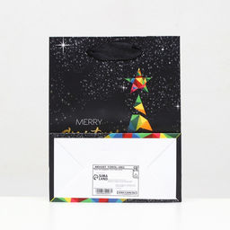 Цена за 12 шт. Пакет ламинированный СовременныйMerry Christmas 11,5 х 14,5 х 6 см - Simaland фото 4