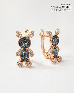 Серьги с кристаллами Swarovski