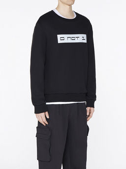 Базовый чёрный свитшот с принтом - 0not1 фото 5