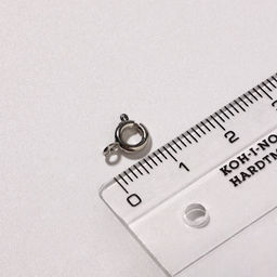 Замок - карабин посеребренее, (набор 2 шт.) 9?6 мм, кольцо