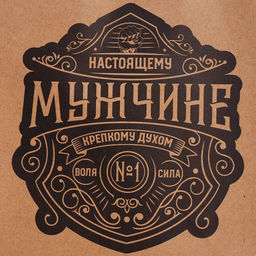 Цена за 2 шт. Пакет подарочный крафтовый, упаковка, Настоящему мужчине, MS 18?23?10 см