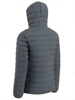 Куртка мужская стёганая с капюшоном с графеновой подкладкой цвета хаки 9623_1Kh