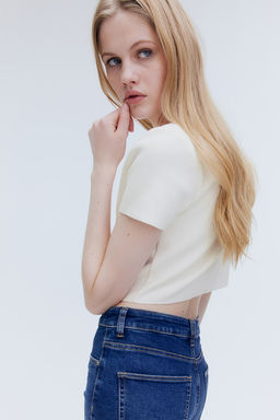Short-sleeved jersey cardigan - H&m фото 3