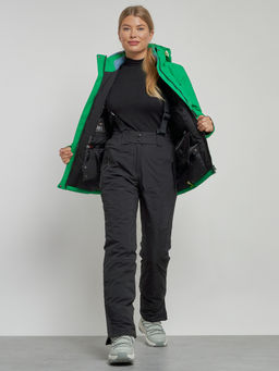 Горнолыжная куртка женская зимняя зеленого цвета 3105Z - Mtforce фото 10